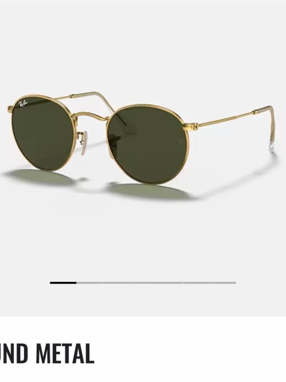 Ray-Ban Gold Frame Sunglasses with Black Lenses